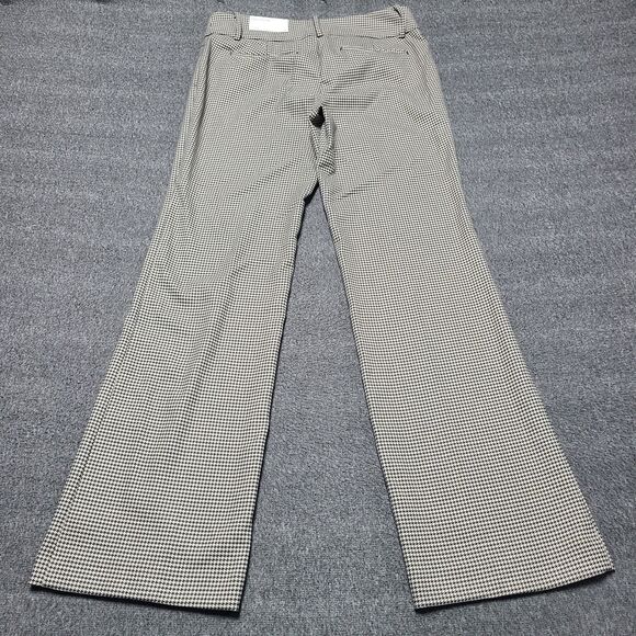Loft Outlet Dress Trouser Pants Womens 6 Black White Houndstooth Mid Rise Career - Picture 8 of 10